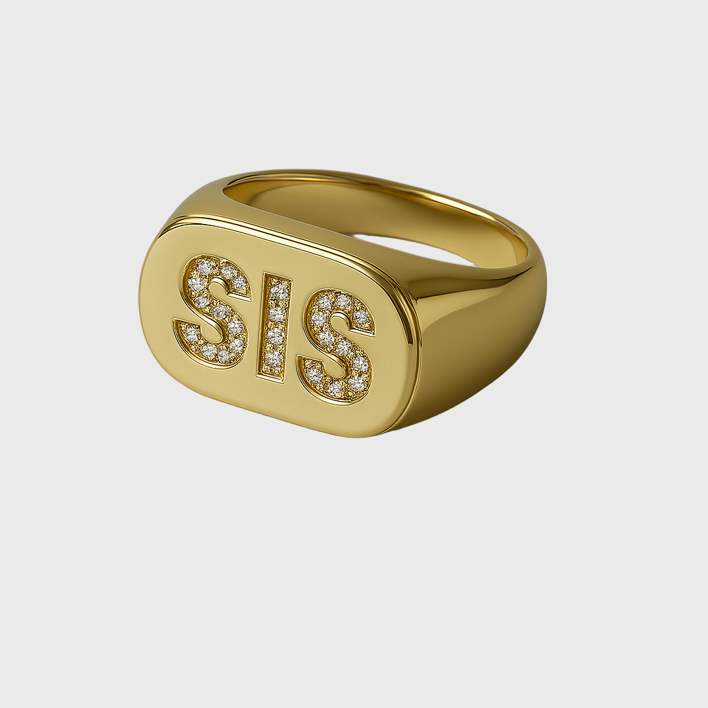 Statement Sis Ring in sterling silver with 14K gold vermeil — RUSH Copenhagen