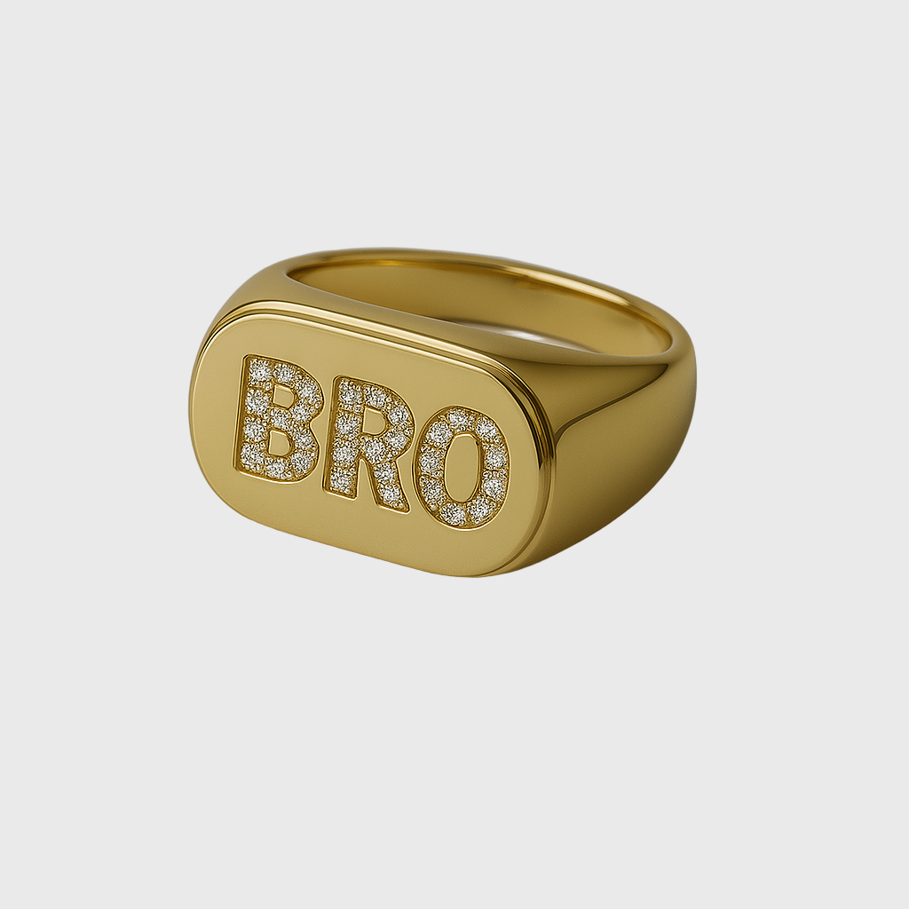 Statement Bro Ring in sterling silver with 14K gold vermeil — RUSH Copenhagen
